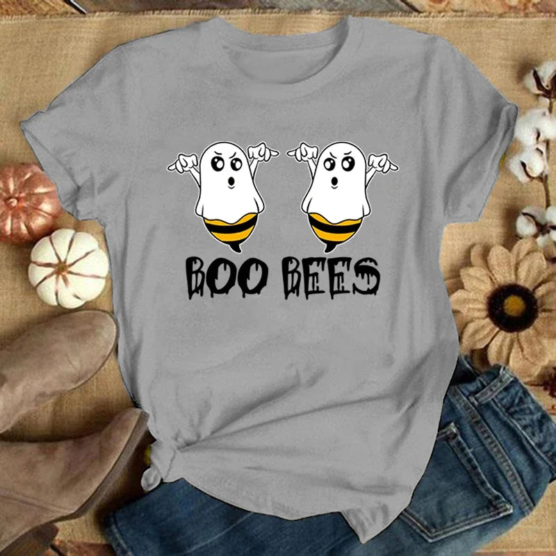 Variant image for Women T-Shirt Black Cotton | Boo Bees-5