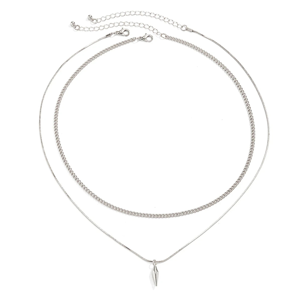 Men Snake Chain Necklace Silver Stainless Steel | Urban Style-4