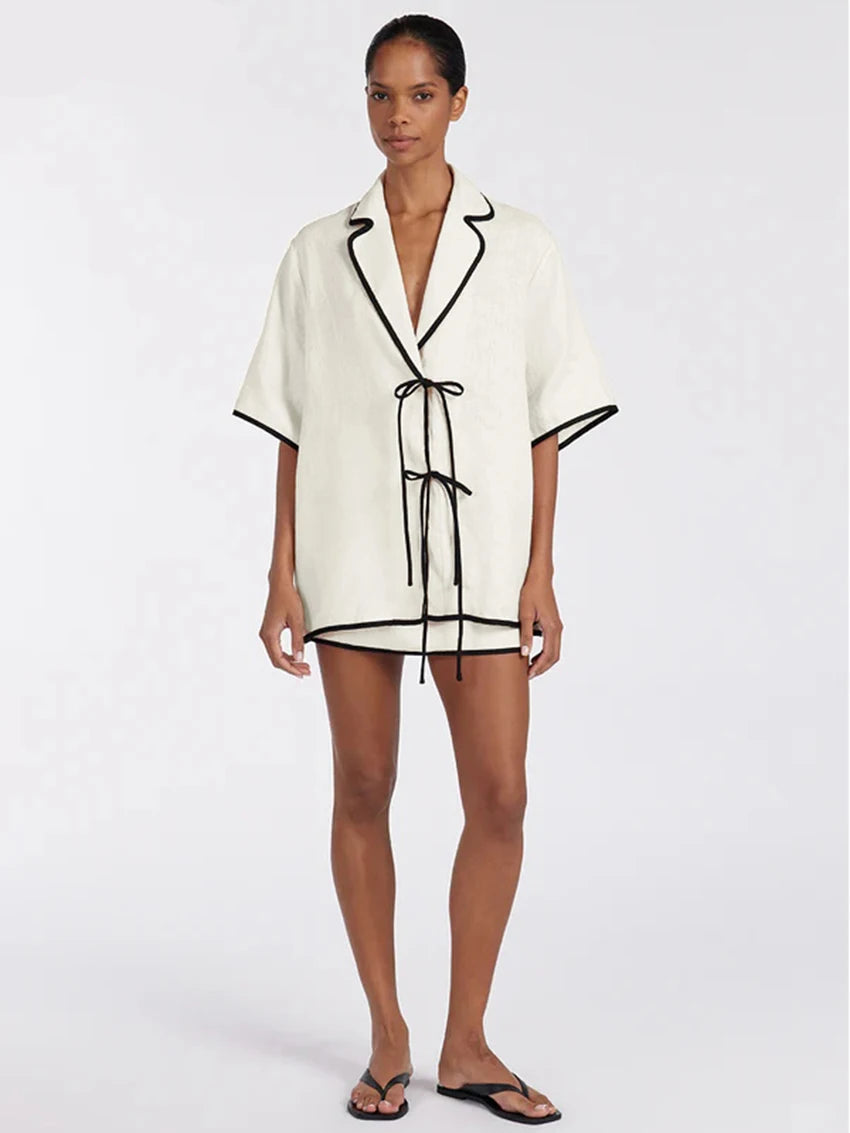 Women Relaxed Cotton Lounge Set | Isadora