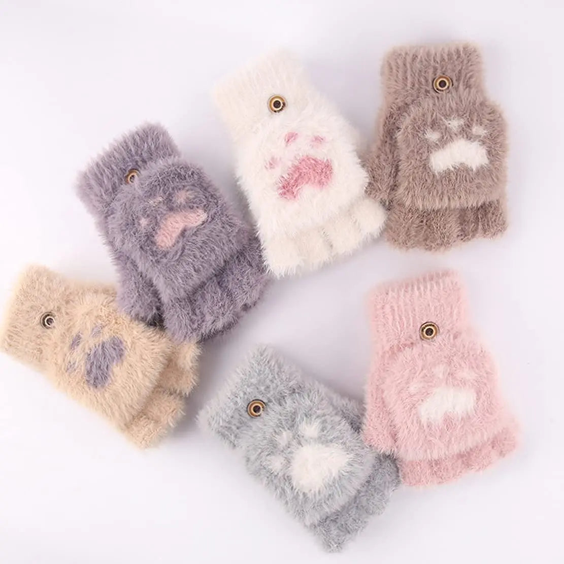Harriet - Flip Mink Mittens for Women - Soft & Convertible