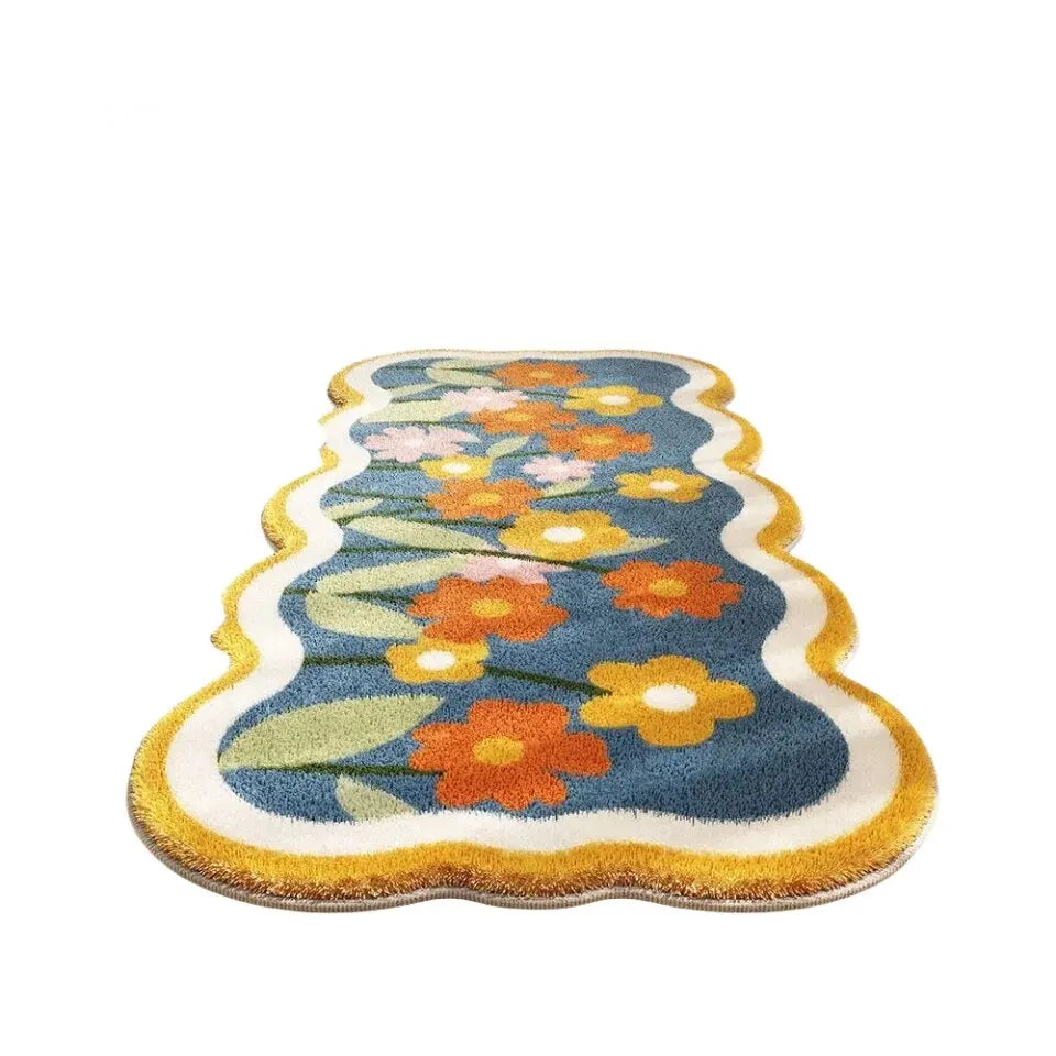 Home Rectangle Rug Floral Cashmere | Elegant Touch 5