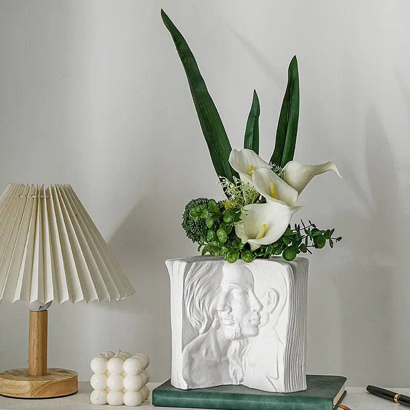 Ceramic Vase White Elegant Design | Home Accent 4