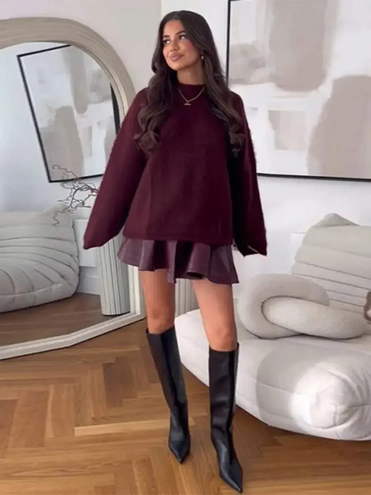 Women Oversized Crewneck Sweater | Dinah
