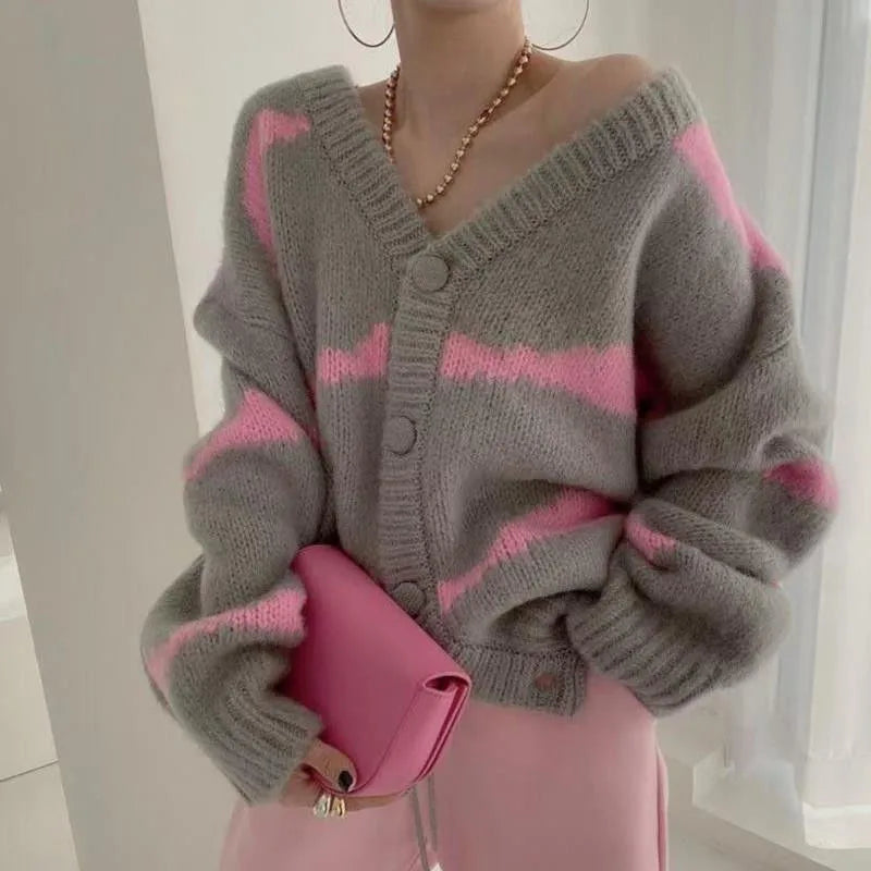 Women Fuzzy Tie-Dye Cardigan | Eldora