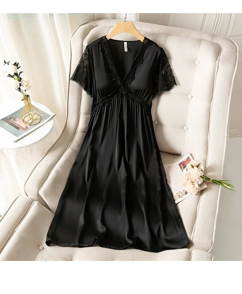 Women Chic Lace Detail Midi Dress | Cyrene