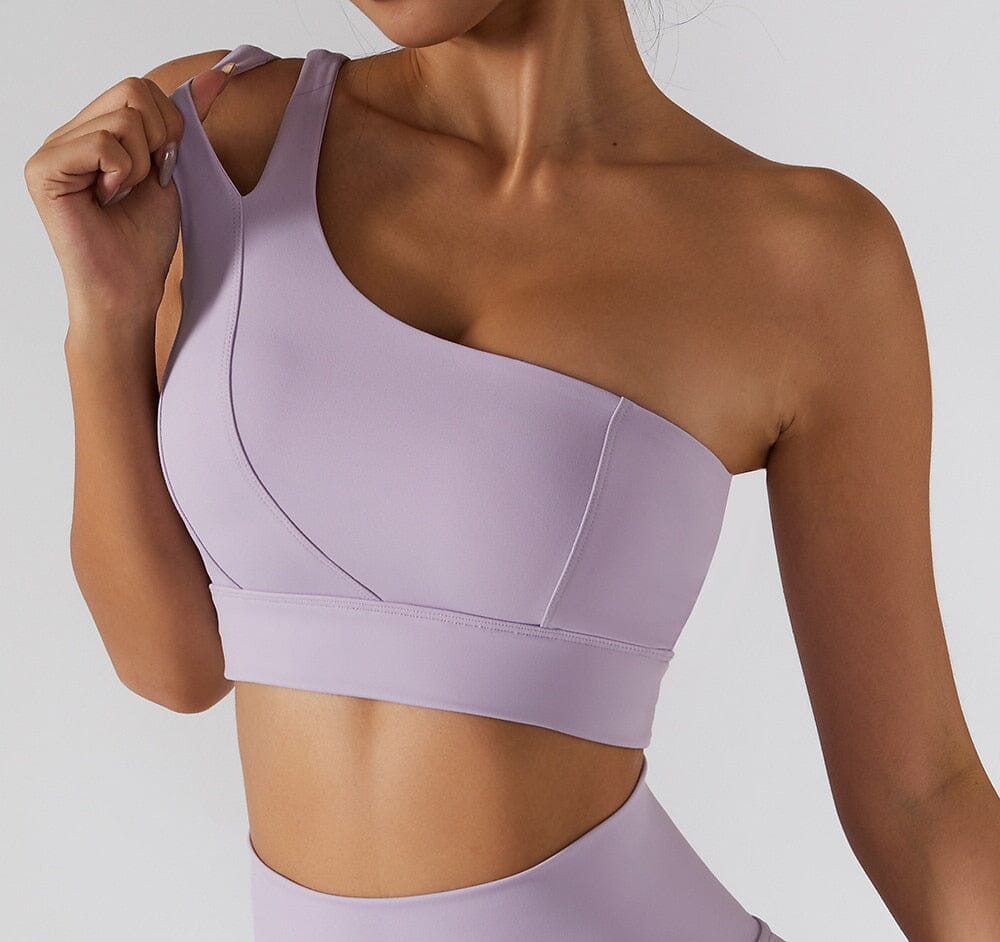 Women High Support Sports Bra Black Nylon Spandex | Active Stride-2
