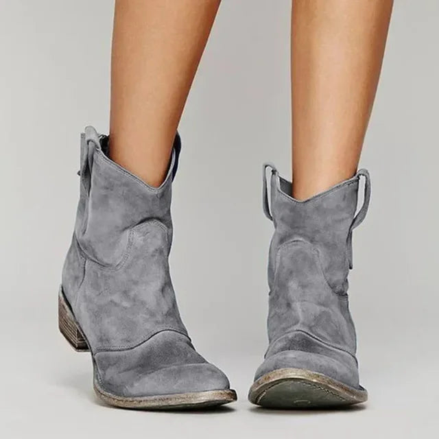 Variant image for Women Cowboy Boots Gray Leather | Destiny-28