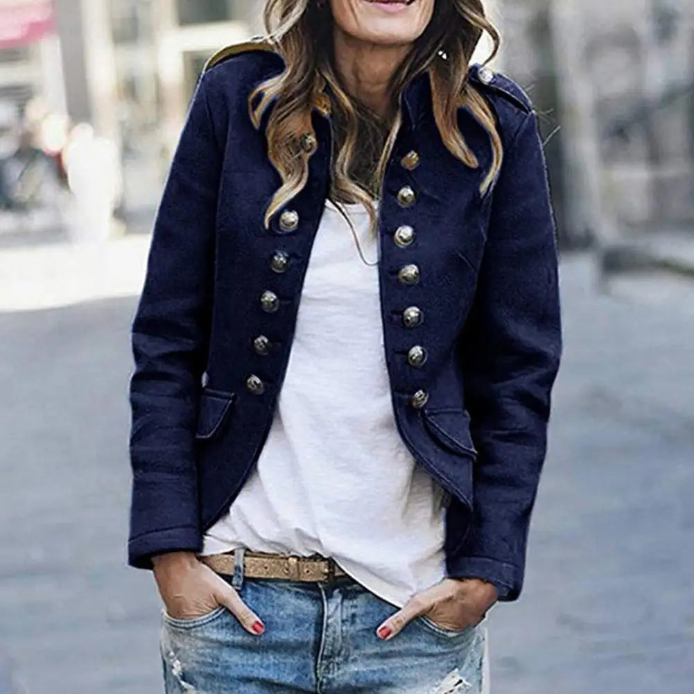 Women Double-Breasted Military Style Jacket | Janika