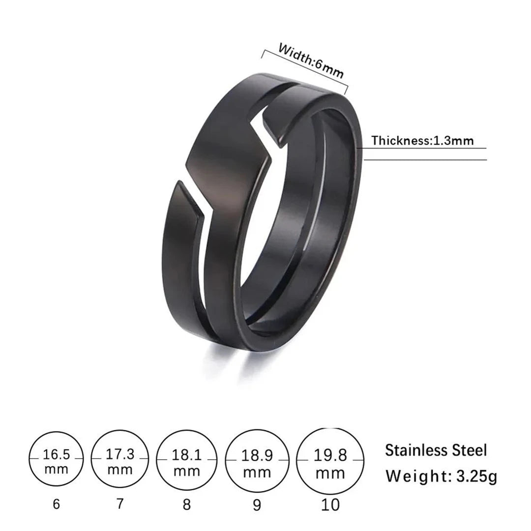 Unisex Split Band Open Ring | Aureel