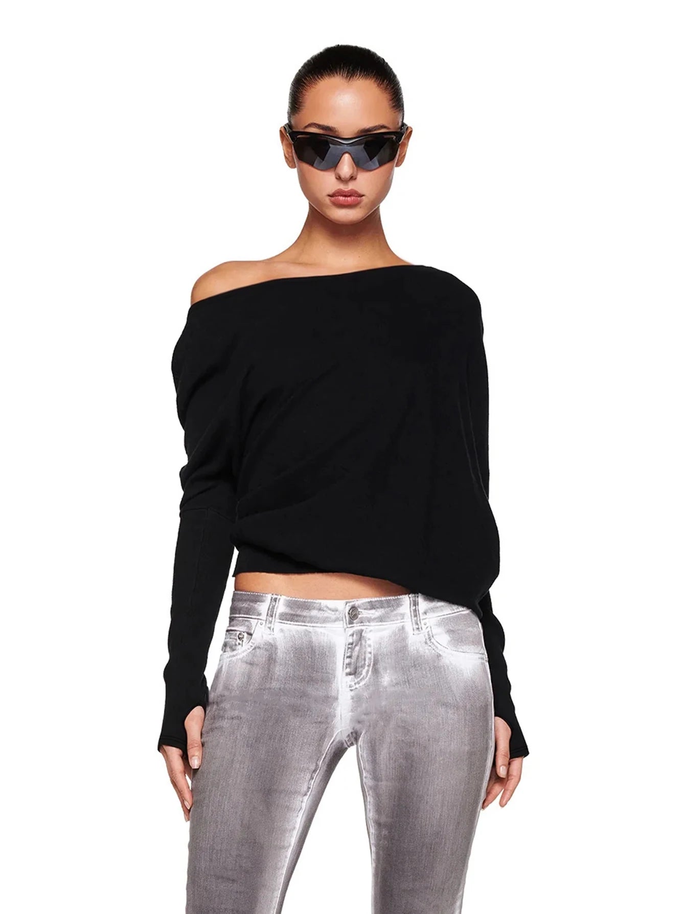 Women Oversized Long-Sleeve Top | Camille
