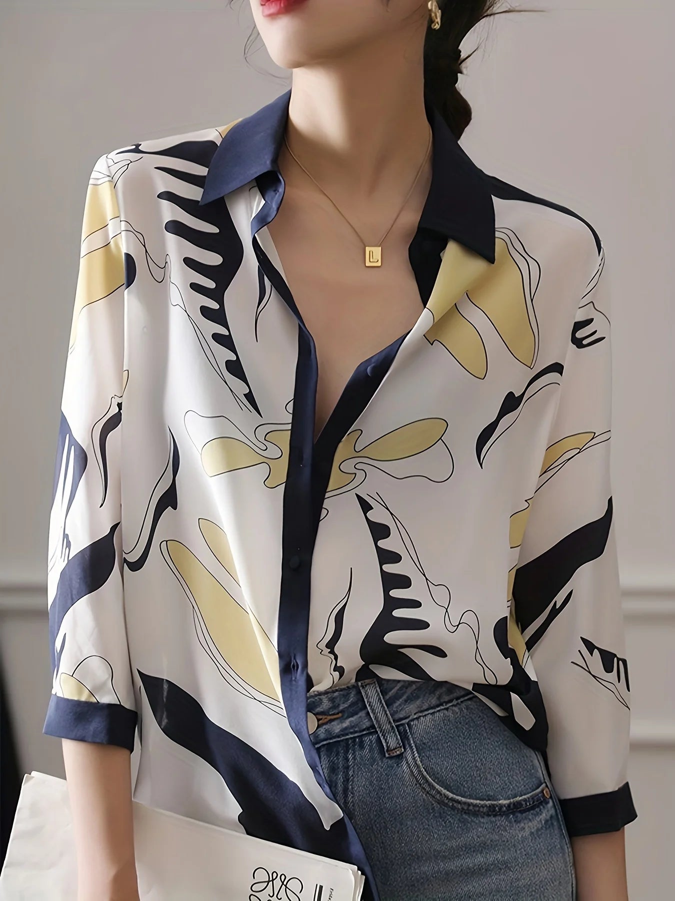 Women Abstract Printed Blouse | Celine