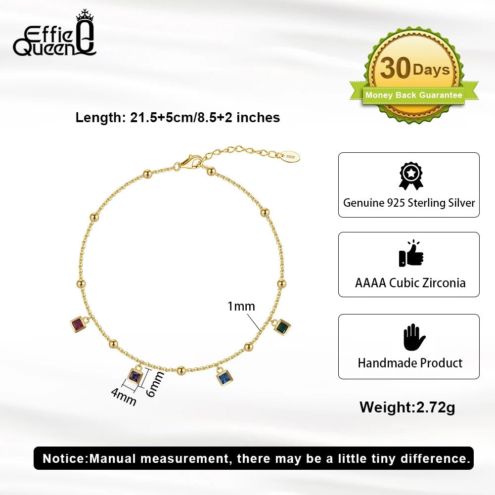 Women Multi-Gem Anklet | Eulalia