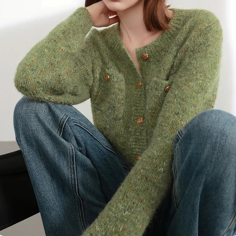 Women Knitted Button-Up Cardigan | Charlene