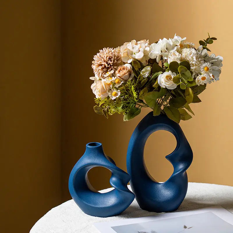 Ceramic Double Vase Neutral | Elegance 6