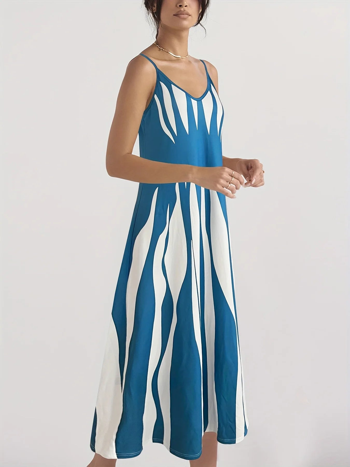 Women Striped Maxi Dress | Mariana