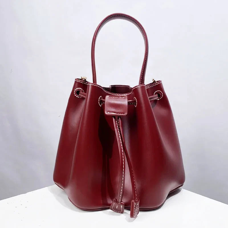 Women Ruched Drawstring Mini Bucket Bags | Cynthia