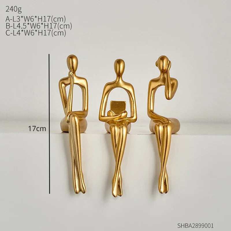 Home Decorative Sculpture Set Neutral Resin | Nordic Trio 3