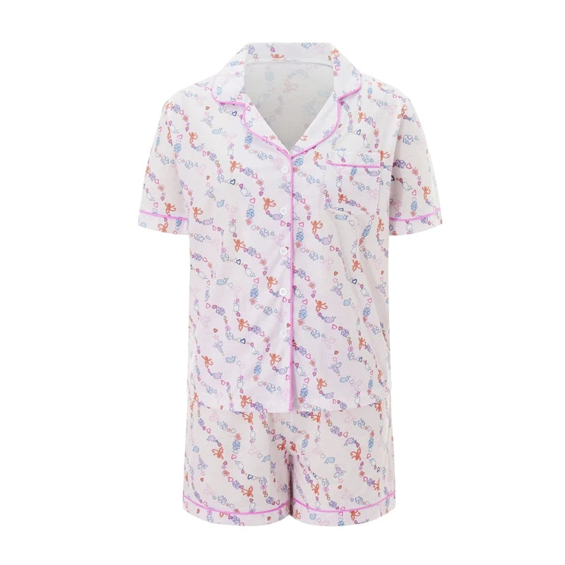 Women Short Sleeve Pajama Set | Damaris