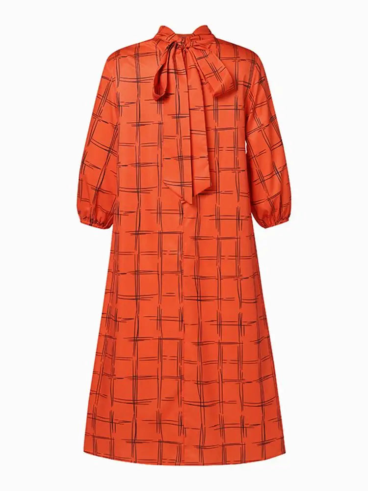 Women Bold Checkered Midi Dress | Calista