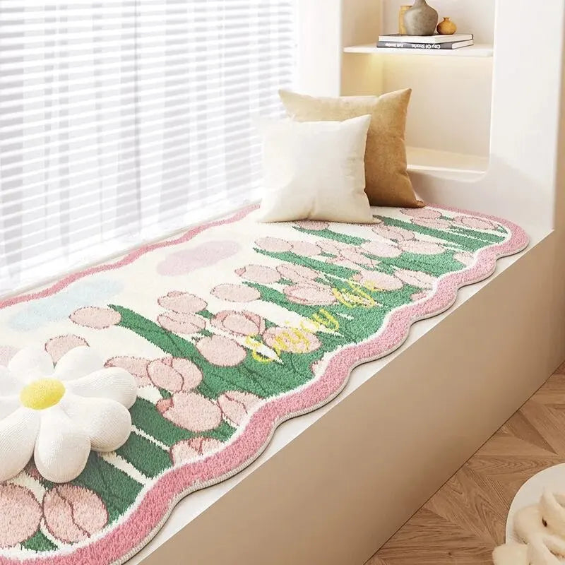 Home Rectangle Rug Floral Cashmere | Elegant Touch 3