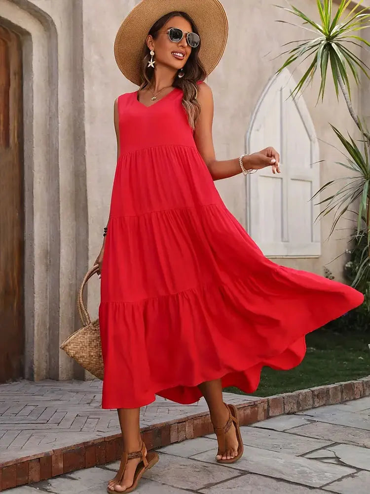 Women Tiered Maxi Dress | Fernanda
