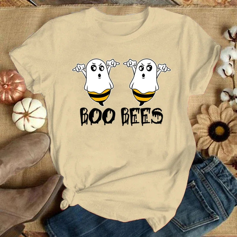 Variant image for Women T-Shirt Black Cotton | Boo Bees-3