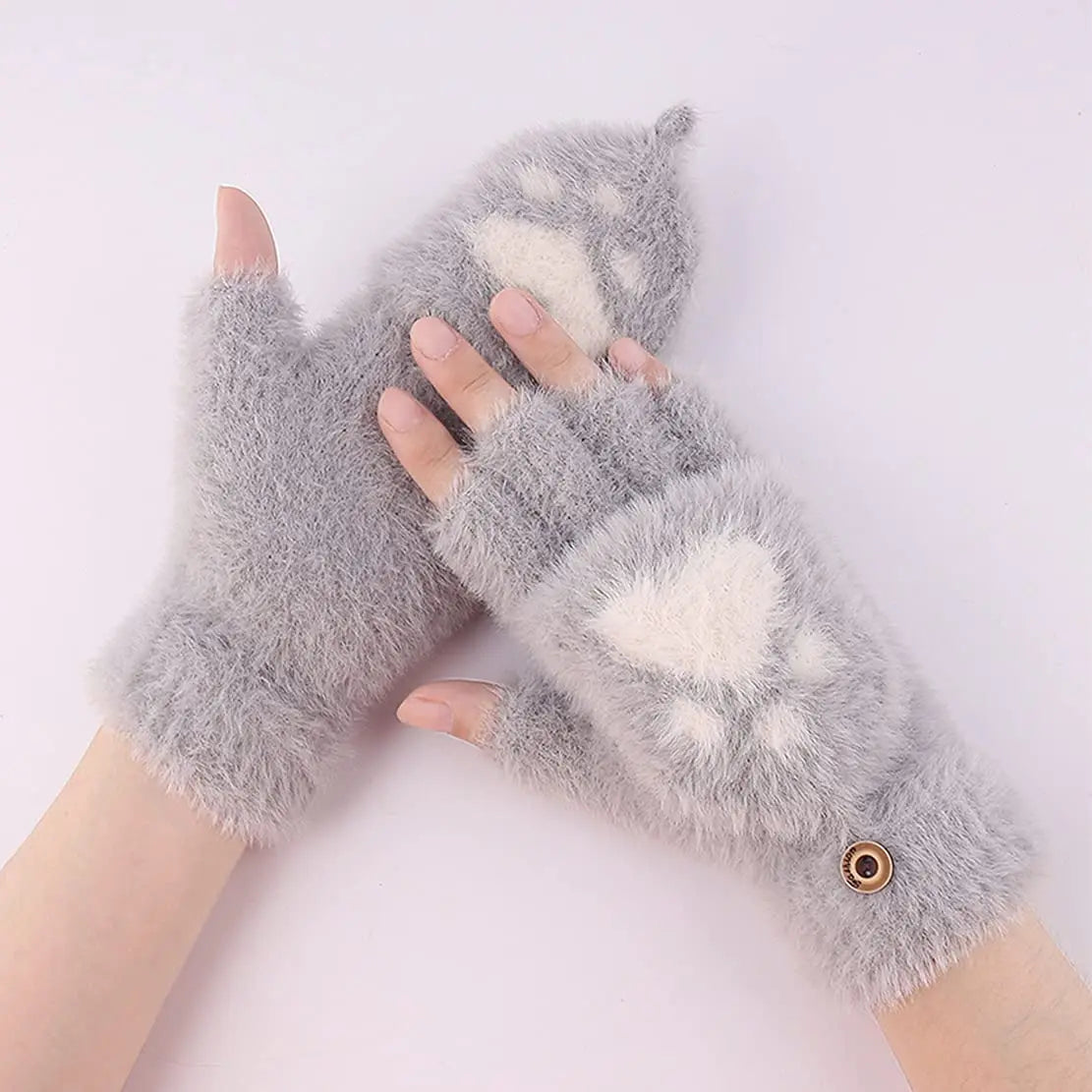 Harriet - Flip Mink Mittens for Women - Soft & Convertible