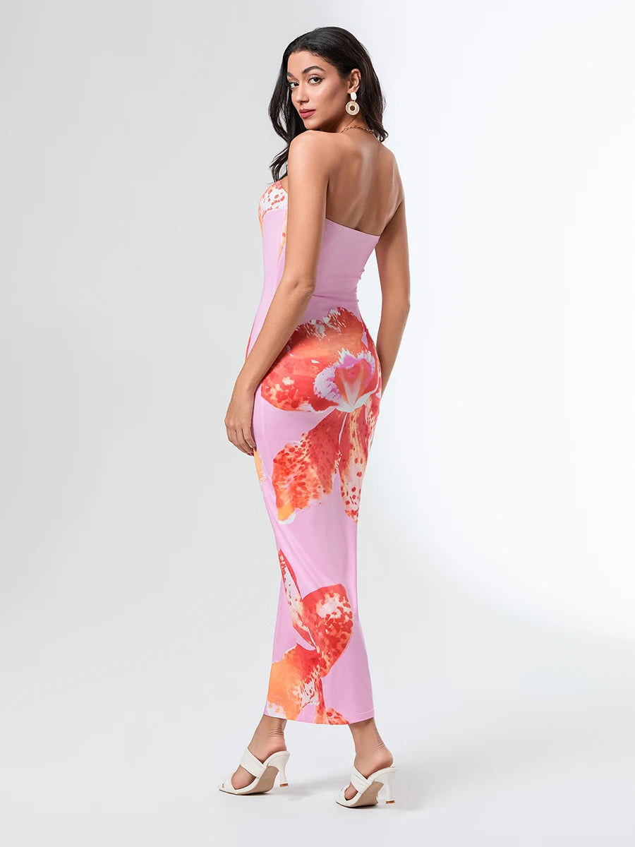 Women Floral Strapless Maxi Dress | Nica