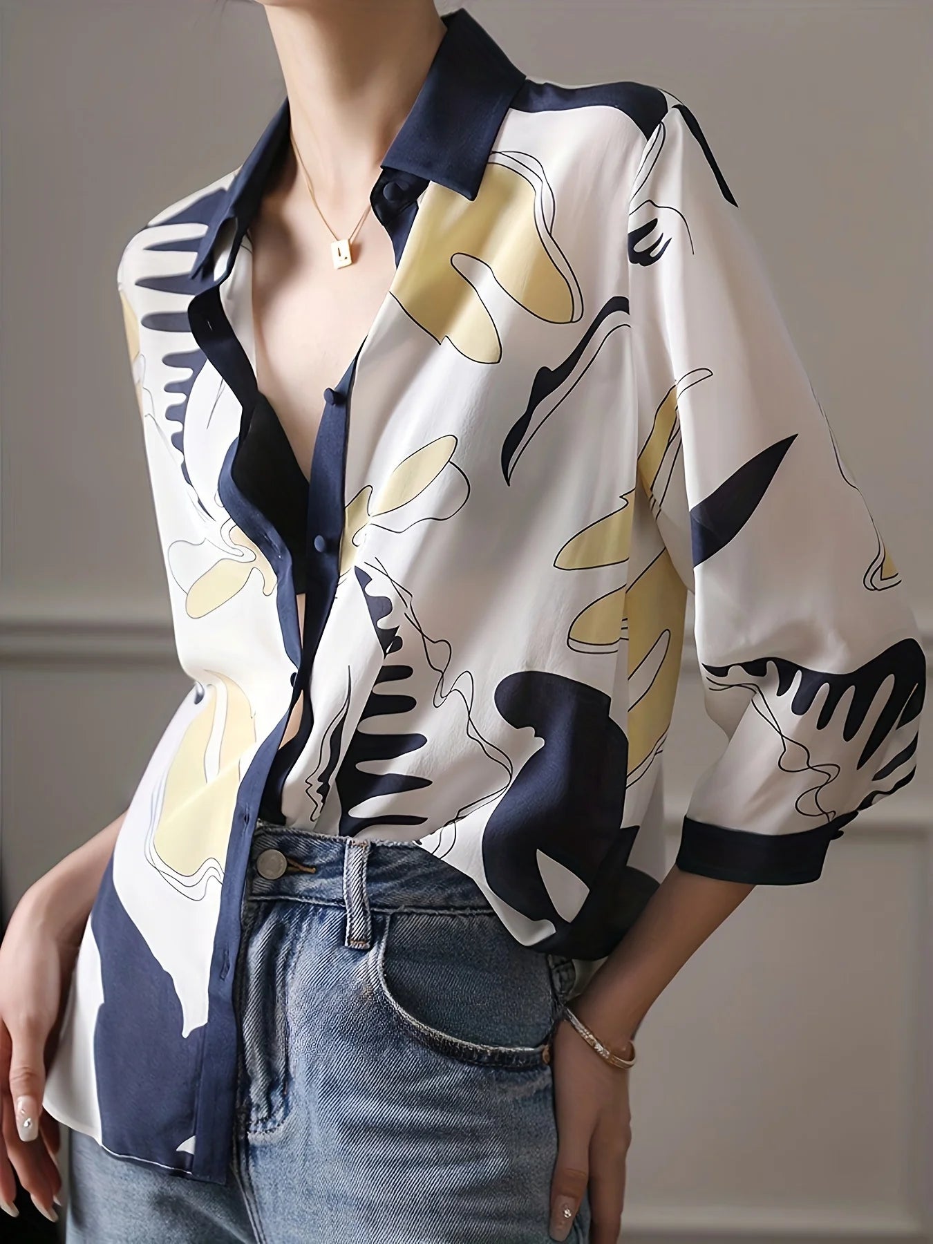 Women Abstract Printed Blouse | Celine