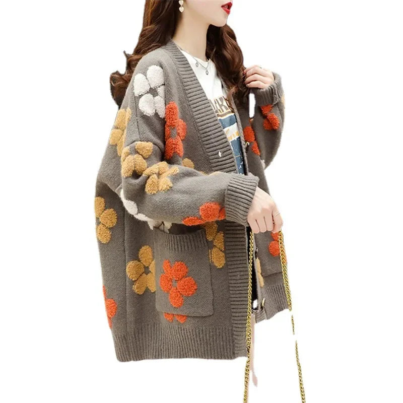 Floral Knit Cardigan | Euna