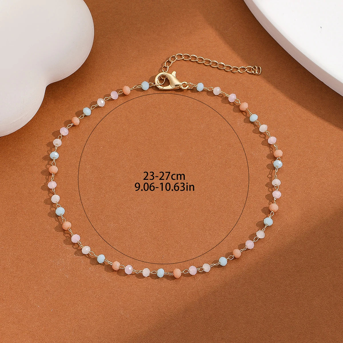 Women Pastel Beaded Anklet | Arianwyn
