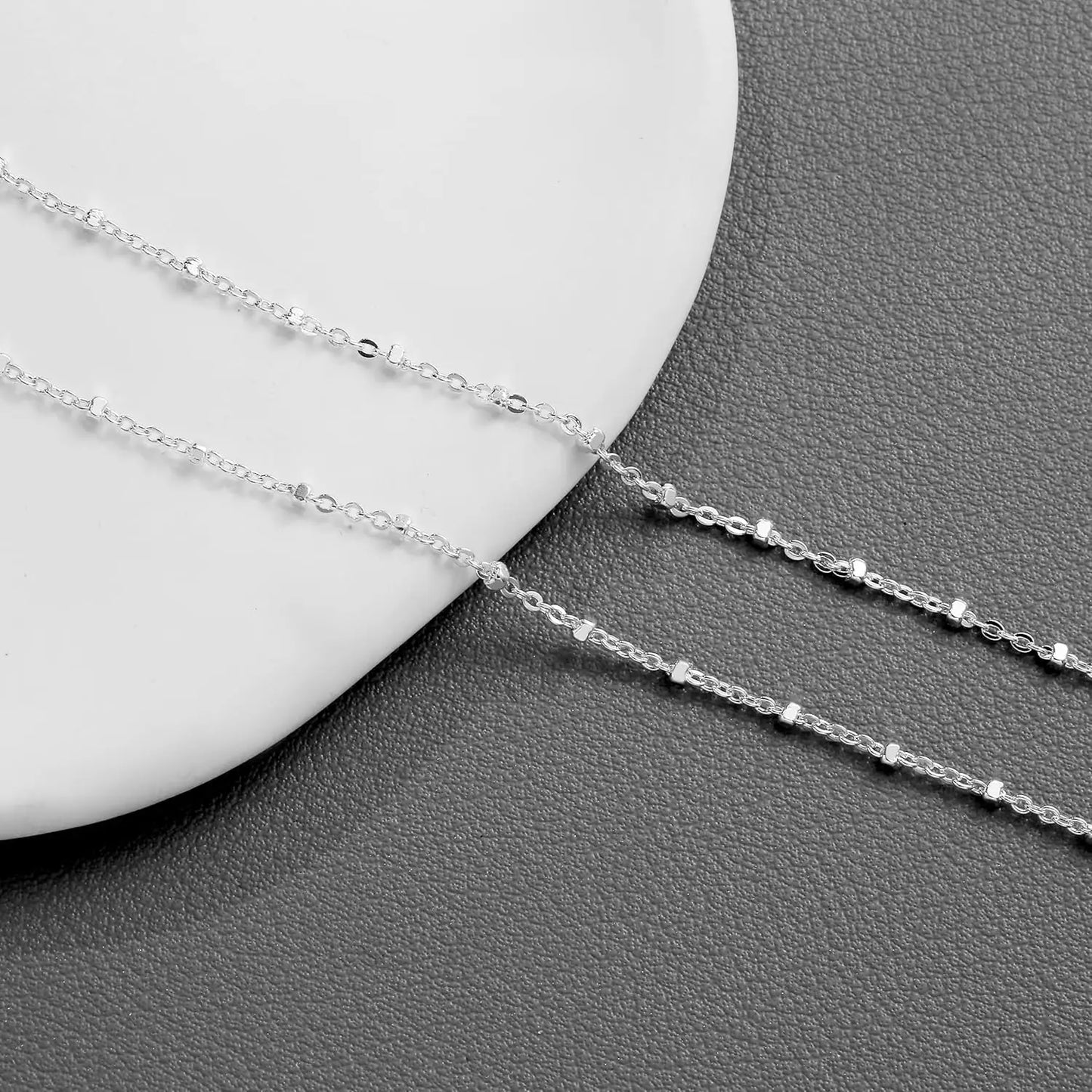 Women Silver Double Chain Anklet | Thalia