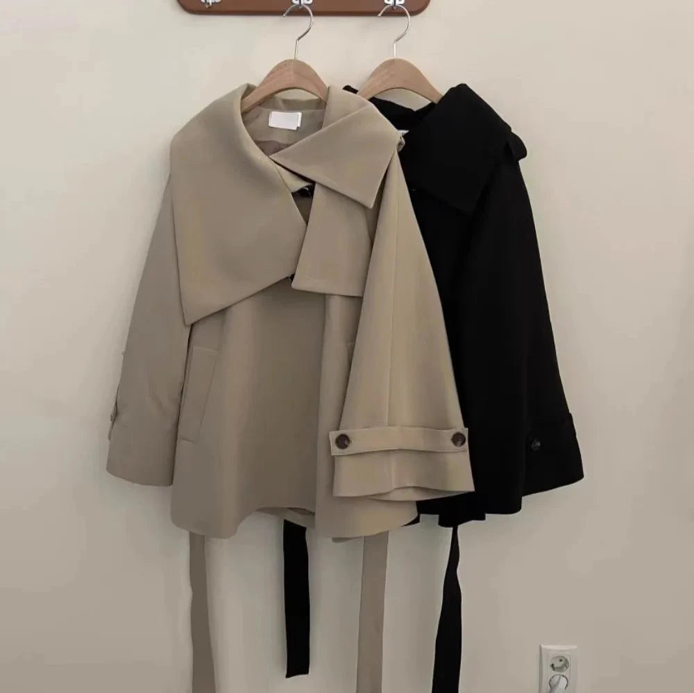 Women Belted Oversized Trench Jacket | Devina