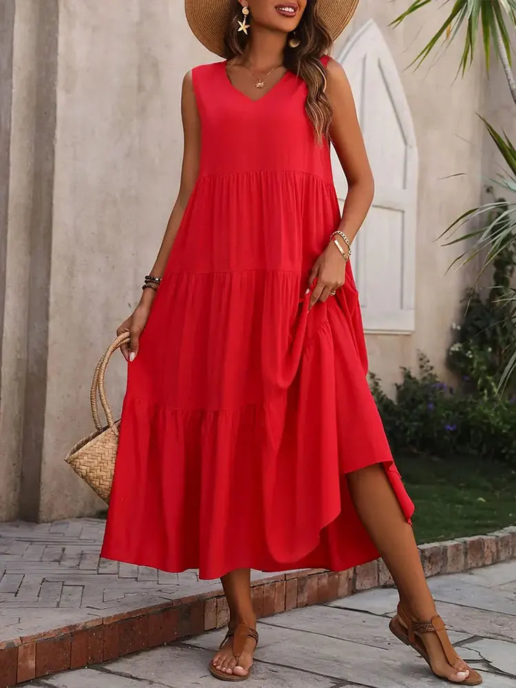 Women Tiered Maxi Dress | Fernanda