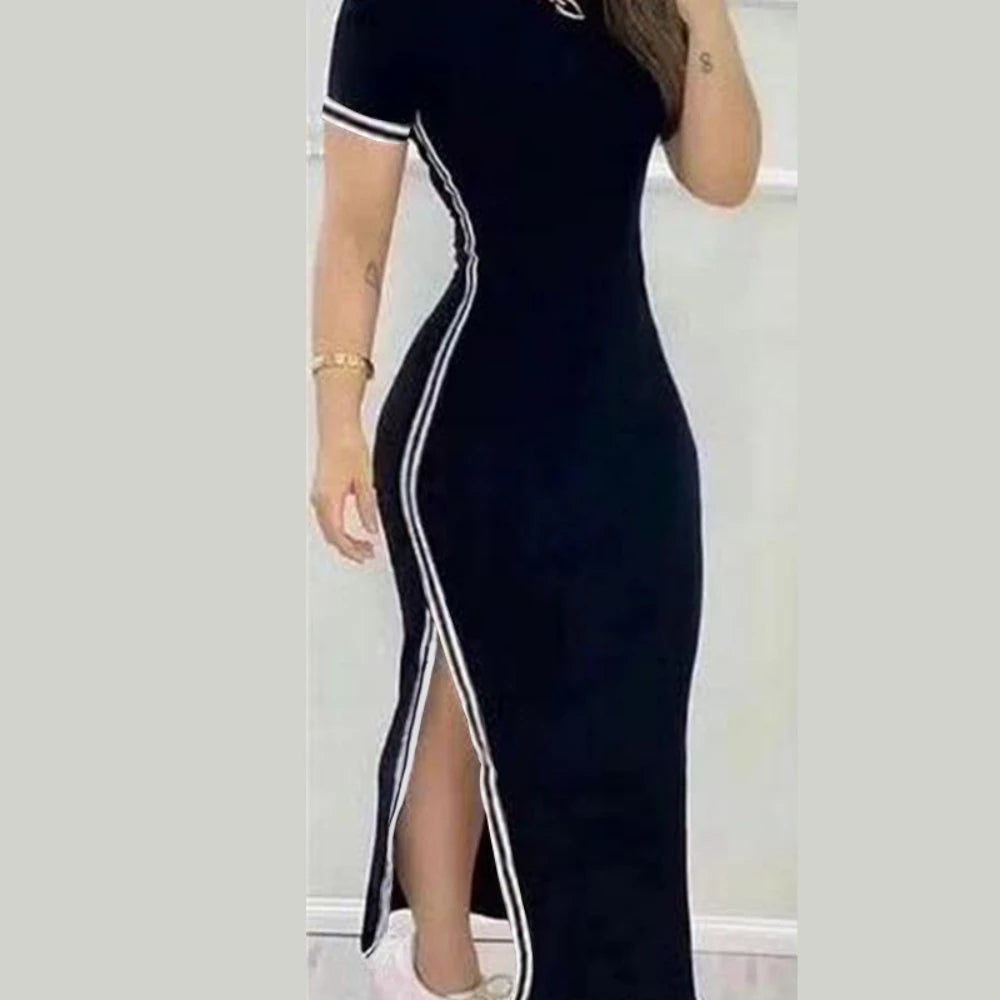 Sporty Side-Slit Maxi Dress | Yolande