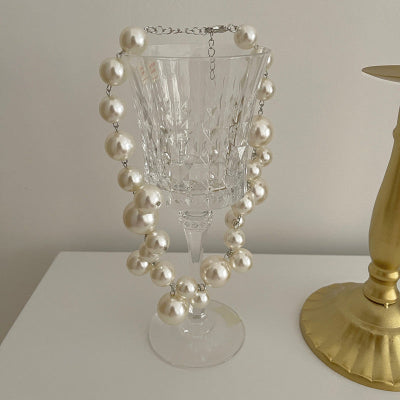 Women Real Pearl Necklace White Freshwater | Grace-5