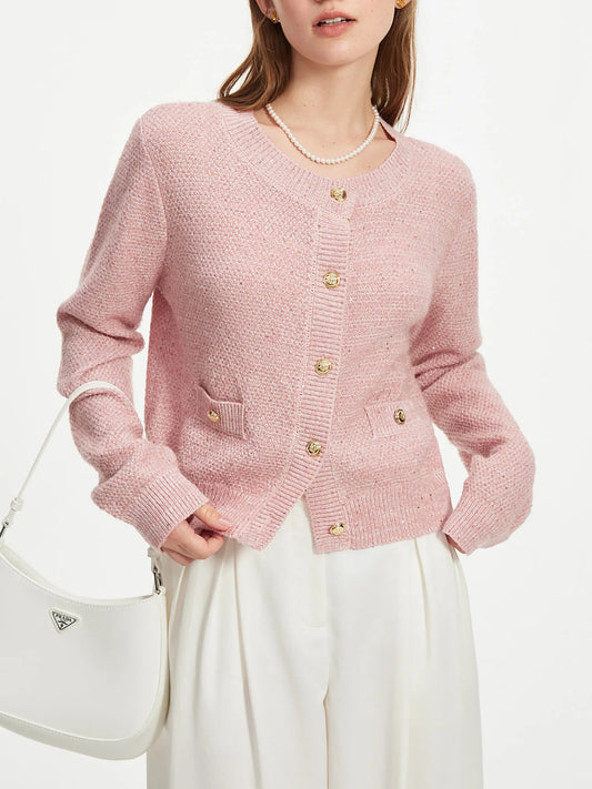 Women Elegant Knit Button Cardigan | Quintina