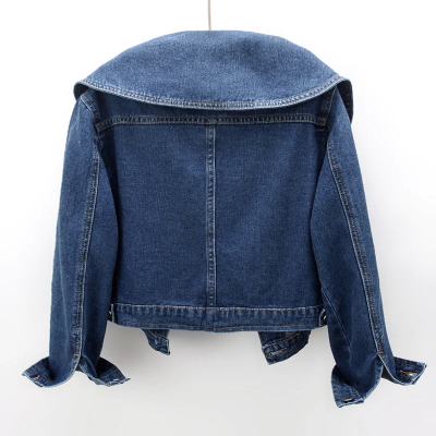 Women Vintage Wide-Collar Denim Jacket | Althea