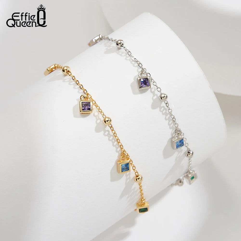 Women Multi-Gem Anklet | Eulalia