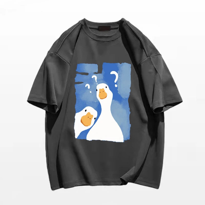 Variant image for Men's T-Shirt White Cotton | Quirky Ducks-3
