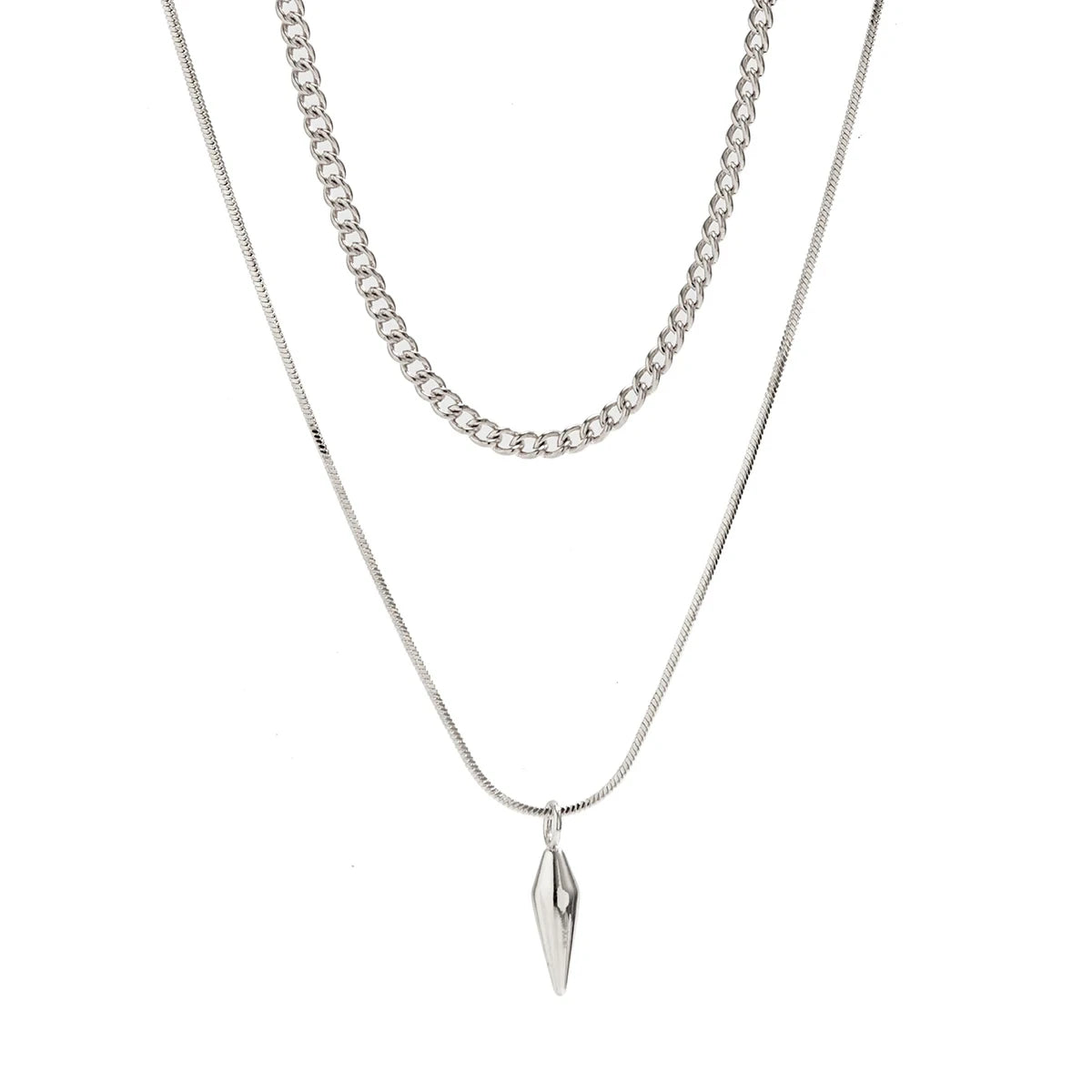 Men Snake Chain Necklace Silver Stainless Steel | Urban Style-5
