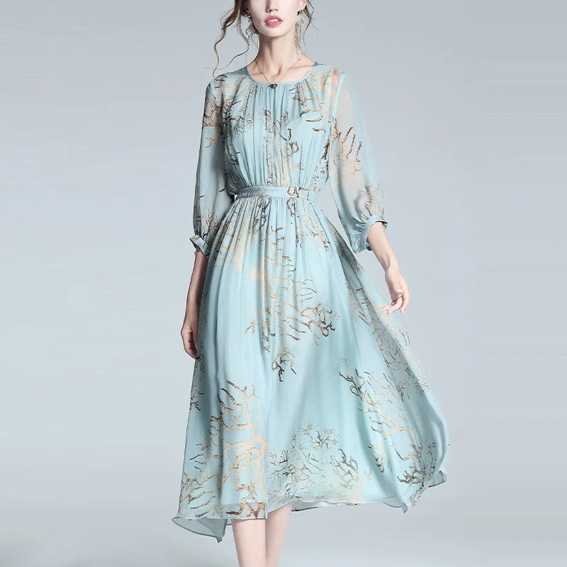 Elegant Embroidered Midi Dress | Maricel