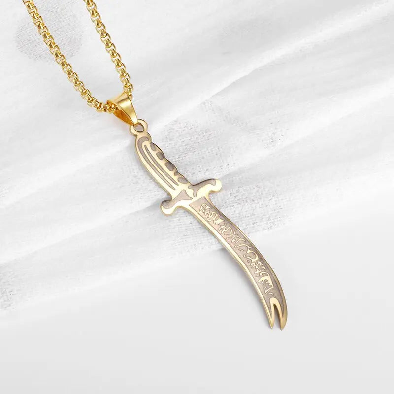 Variant image for Men's Necklace Stainless Steel Pendant | Zulfiqar-32