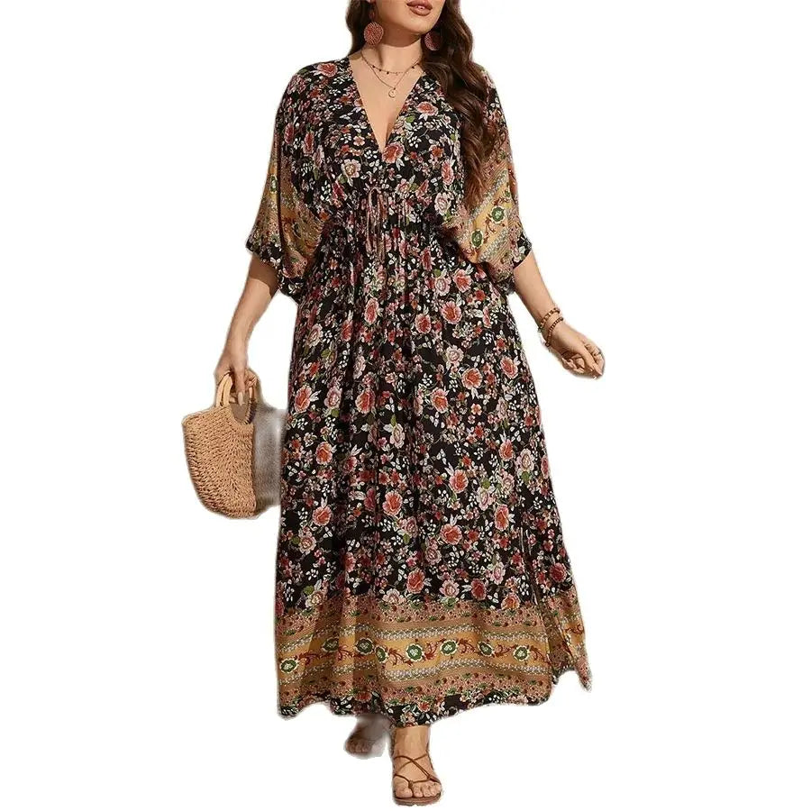 Women Boho Floral Maxi Dress | Samantha