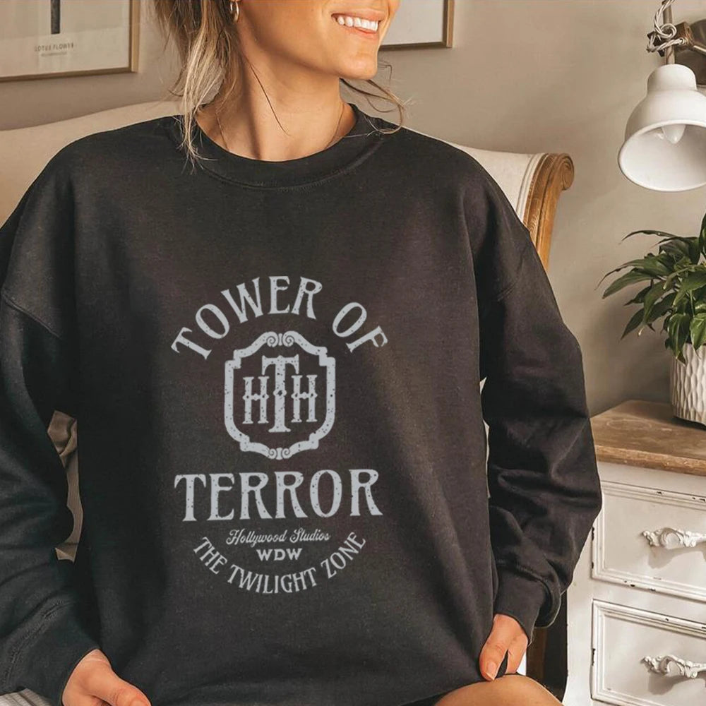 Women Oversized Tower of Terror Sweatshirt | Evania