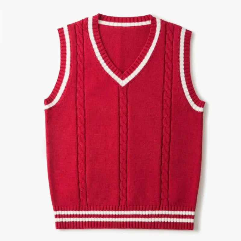 Women Cable Knit Sleeveless Vest | Beulah