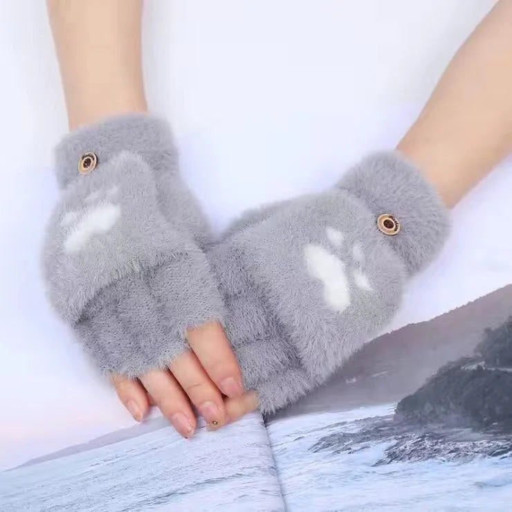 Harriet - Flip Mink Mittens for Women - Soft & Convertible