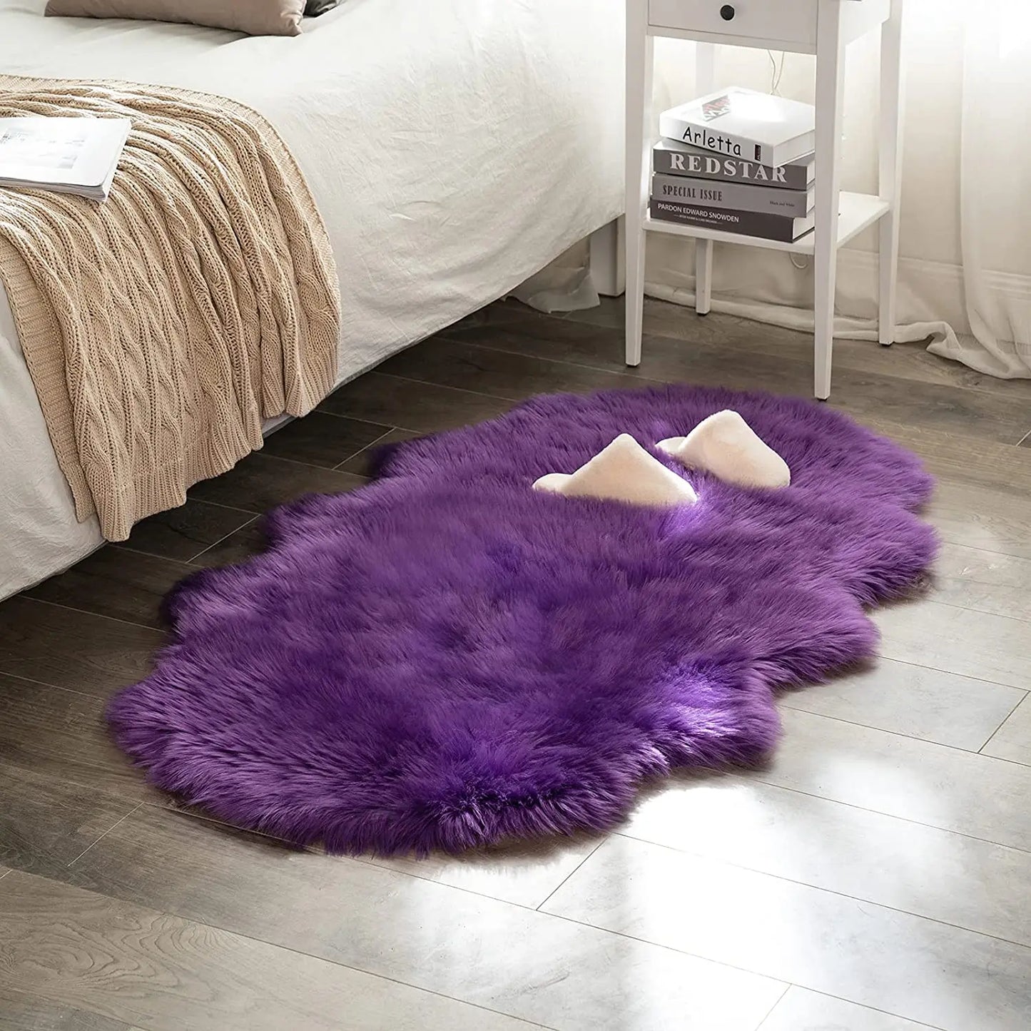 Variant image for Washable Area Rug White Faux Sheepskin | Cozy Comfort-25