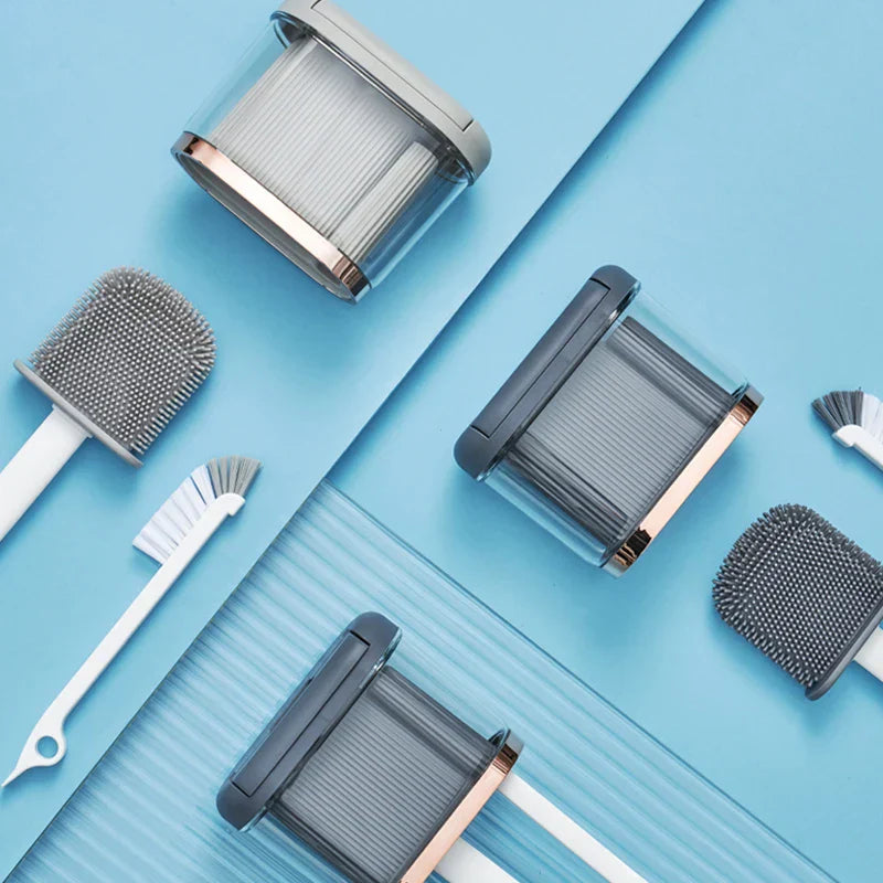 Toilet Brush Set Silicone with Holder | CleanEase 6