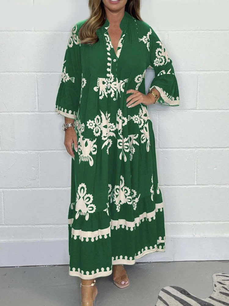 Women Boho Floral Maxi Dress | Celeste
